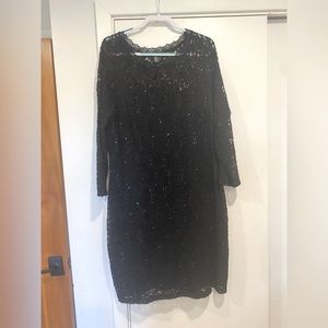 Black Lace Cocktail Dress - Size 2x